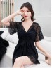  V-Neck Flower Lace Fashion Top